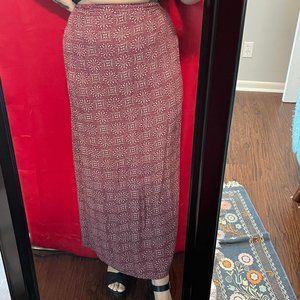 Vintage Patterned Maxi Skirt